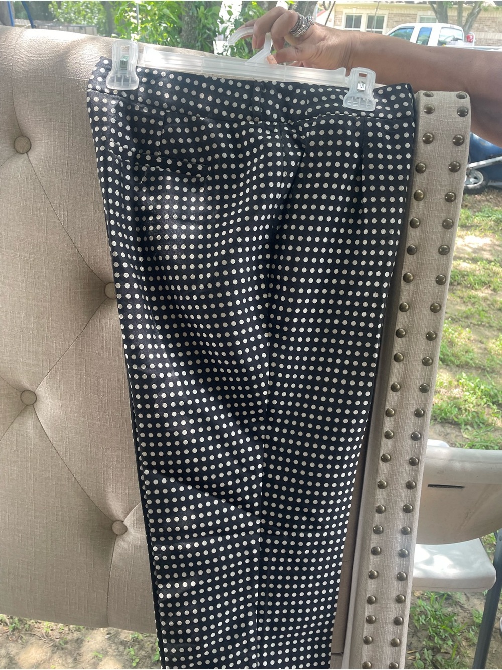 kate spade Black and White Polka Dot Dress Pants